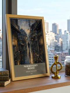 Norwegian Wood book cover poster colour and style options – Haruki Murakami book art