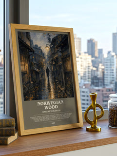 Norwegian Wood bookish poster colour and style options – Haruki Murakami book art