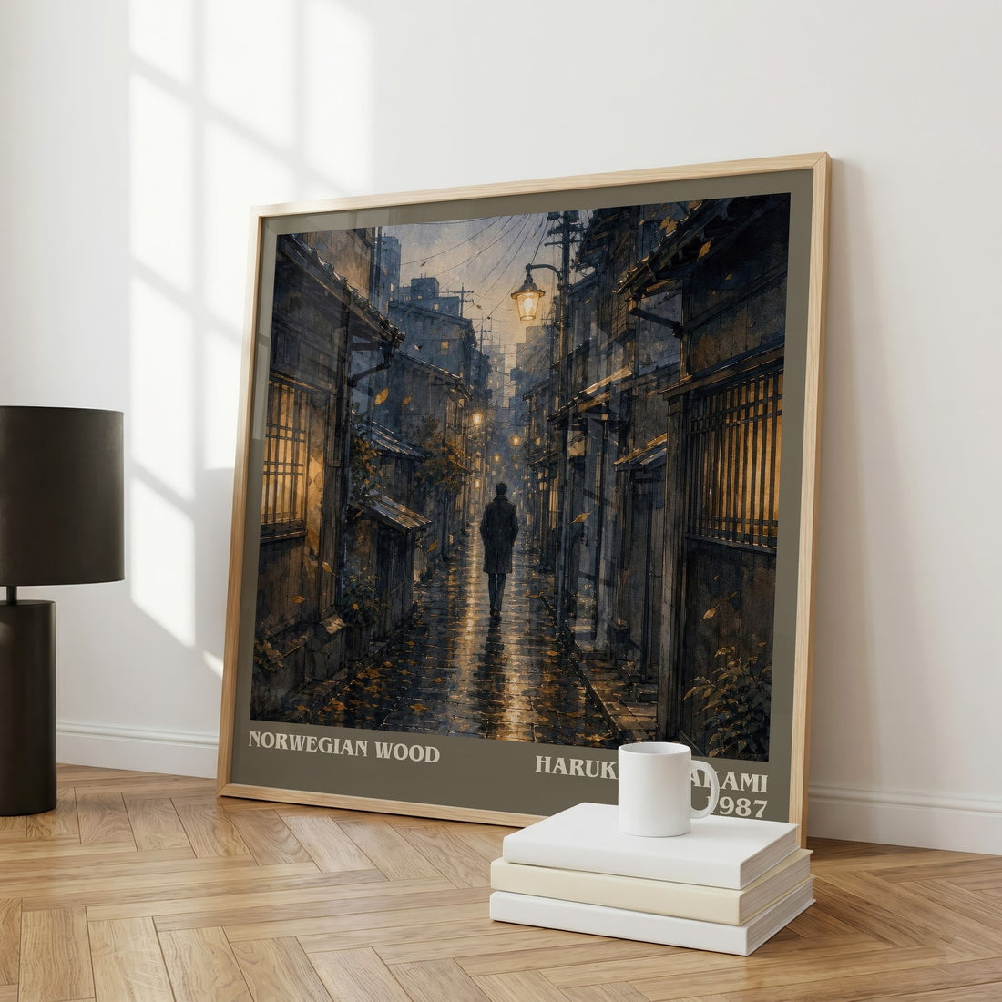 Norwegian Wood literary art print colour and style options – Haruki Murakami book art