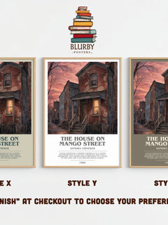 The House on Mango Street bookish print framed by window – literary home decor