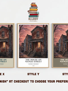 The House on Mango Street book cover print framed by window – literary home decor