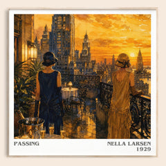 Passing literary book poster by Nella Larsen – framed literary art print