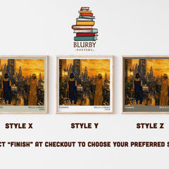Passing literary print framed by window – literary home decor