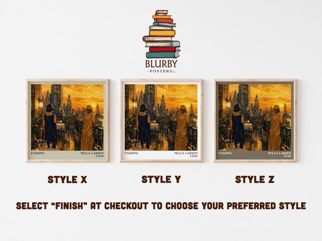 Passing literary print framed by window – literary home decor