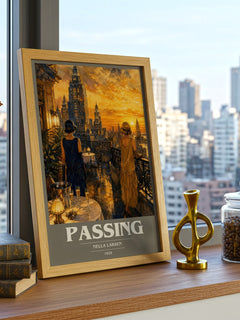 Passing book cover poster colour and style options – Nella Larsen book art
