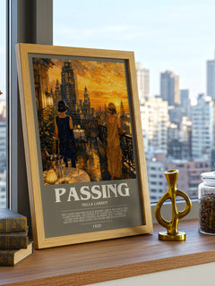 Passing bookish poster colour and style options – Nella Larsen book art