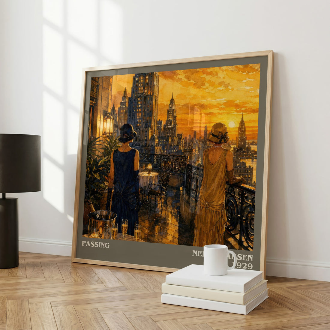 Passing literary art print colour and style options – Nella Larsen book art