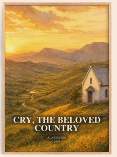 Cry, the Beloved Country watercolour book poster by Alan Paton – framed literary art print