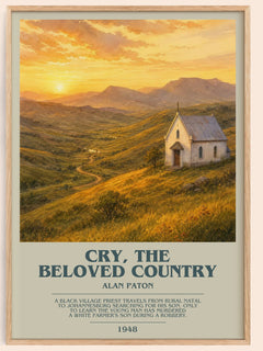 Cry, the Beloved Country bookish book poster by Alan Paton – framed literary art print