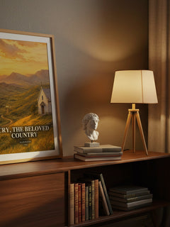 Cry, the Beloved Country watercolour print on bookshelf – Alan Paton fan gift