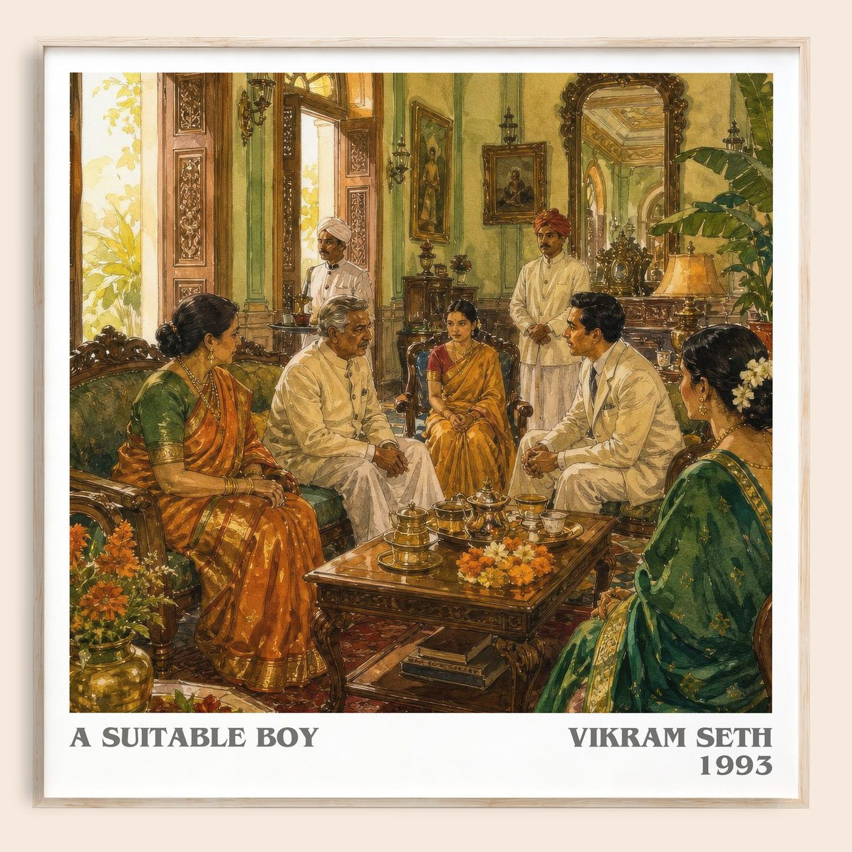A Suitable Boy literary book poster by Vikram Seth – framed literary art print