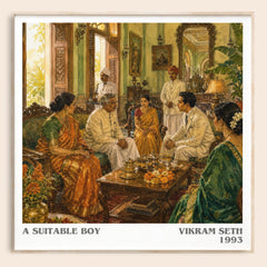 A Suitable Boy literary book poster by Vikram Seth – framed literary art print