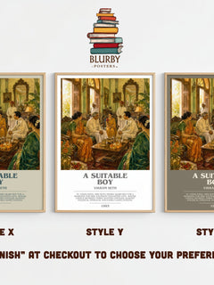 A Suitable Boy bookish print framed by window – literary home decor