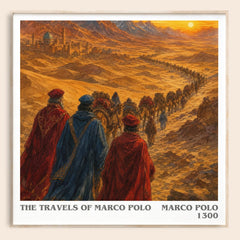 The Travels of Marco Polo literary book poster by Marco Polo – framed literary art print