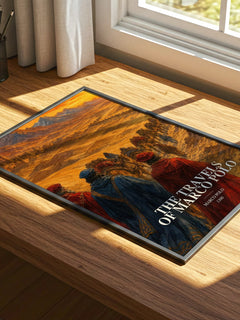 The Travels of Marco Polo watercolour book poster framed on wall – non fiction wall art