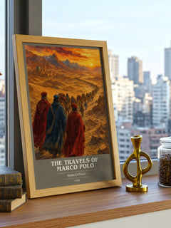 The Travels of Marco Polo book cover poster colour and style options – Marco Polo book art