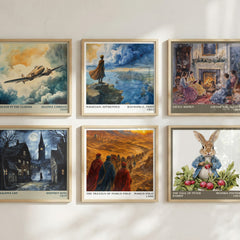 The Travels of Marco Polo literary print in frame leaning in hallway – non fiction wall art