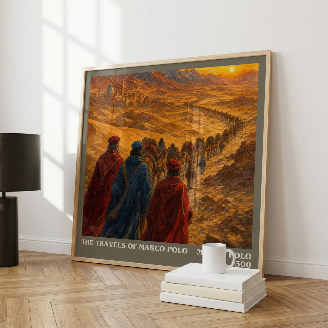 The Travels of Marco Polo literary art print colour and style options – Marco Polo book art