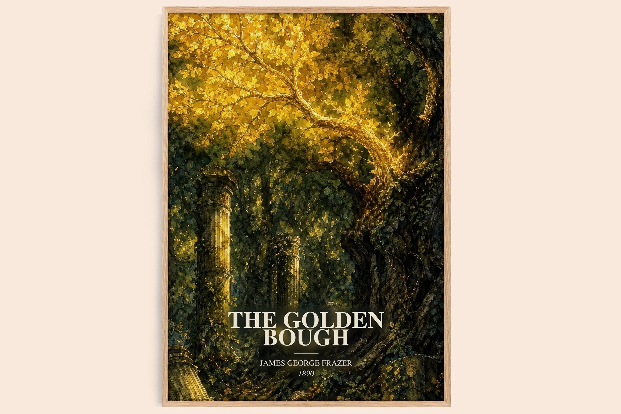 The Golden Bough Book Watercolour Illustration by James George Frazer