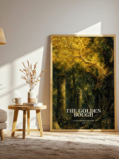 The Golden Bough watercolour print in frame leaning in hallway – __new__:mythology wall art