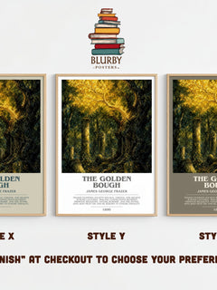 The Golden Bough bookish print framed by window – literary home decor