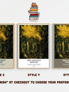 The Golden Bough book cover print framed by window – literary home decor