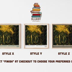 The Golden Bough literary print framed by window – literary home decor
