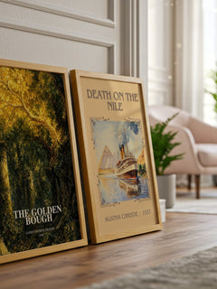 The Golden Bough watercolour print framed by window – literary home decor