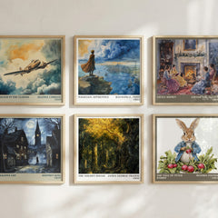 The Golden Bough literary print in frame leaning in hallway – __new__:mythology wall art