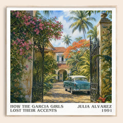 How the Garcia Girls Lost Their Accents literary book poster by Julia Alvarez – framed literary art print