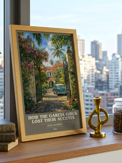 How the Garcia Girls Lost Their Accents book cover poster colour and style options – Julia Alvarez book art