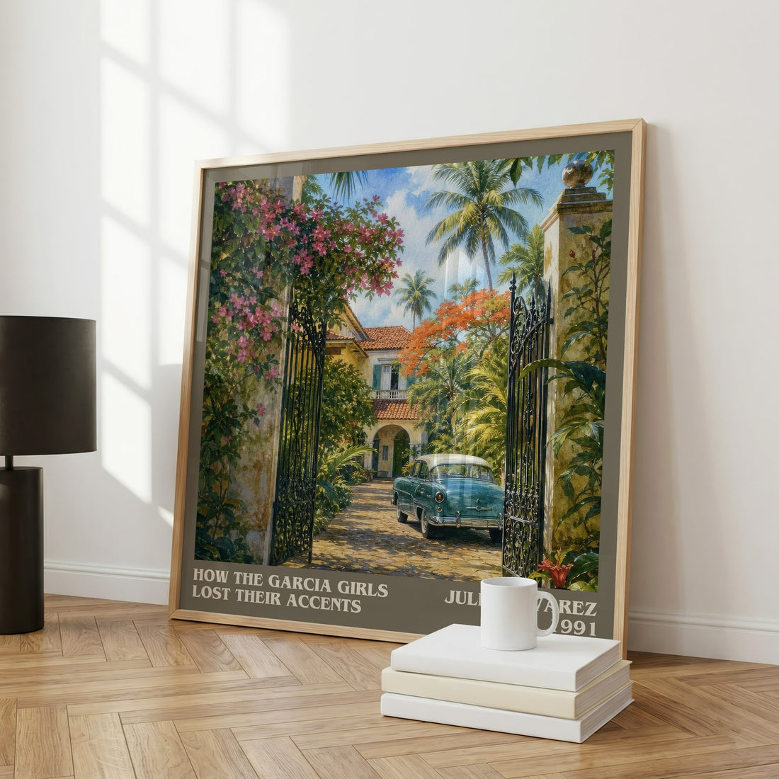 How the Garcia Girls Lost Their Accents literary art print colour and style options – Julia Alvarez book art