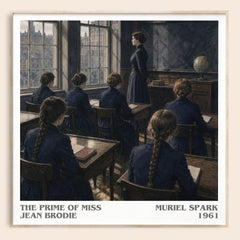 The Prime of Miss Jean Brodie literary book poster by Muriel Spark – framed literary art print