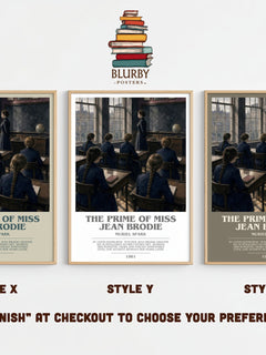 The Prime of Miss Jean Brodie bookish print framed by window – literary home decor