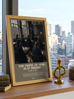 The Prime of Miss Jean Brodie bookish poster colour and style options – Muriel Spark book art