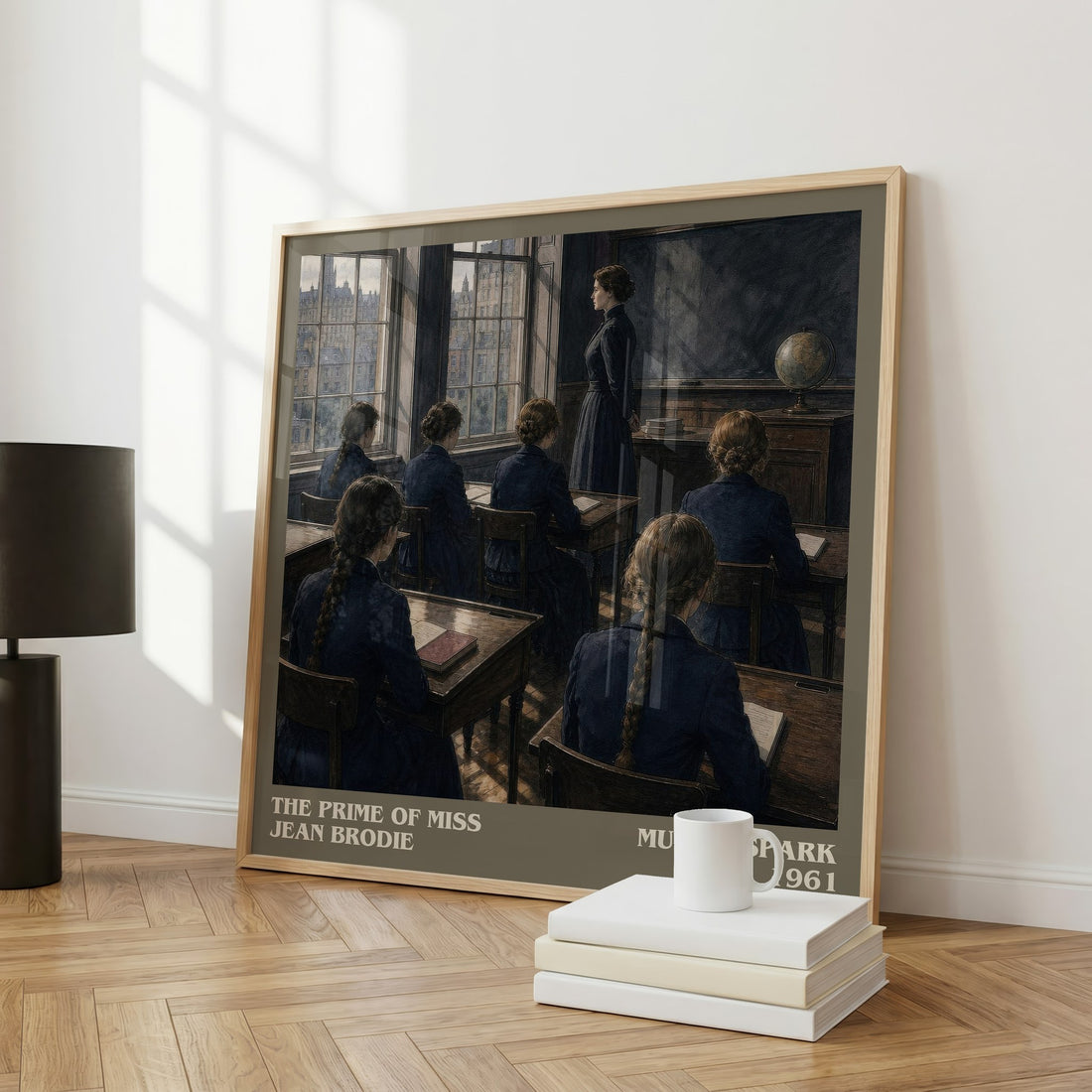 The Prime of Miss Jean Brodie literary art print colour and style options – Muriel Spark book art