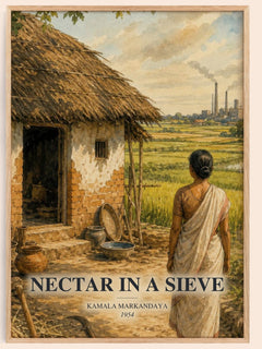 Nectar in a Sieve watercolour book poster by Kamala Markandaya – framed literary art print