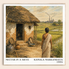 Nectar in a Sieve literary book poster by Kamala Markandaya – framed literary art print