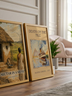 Nectar in a Sieve watercolour print framed by window – literary home decor