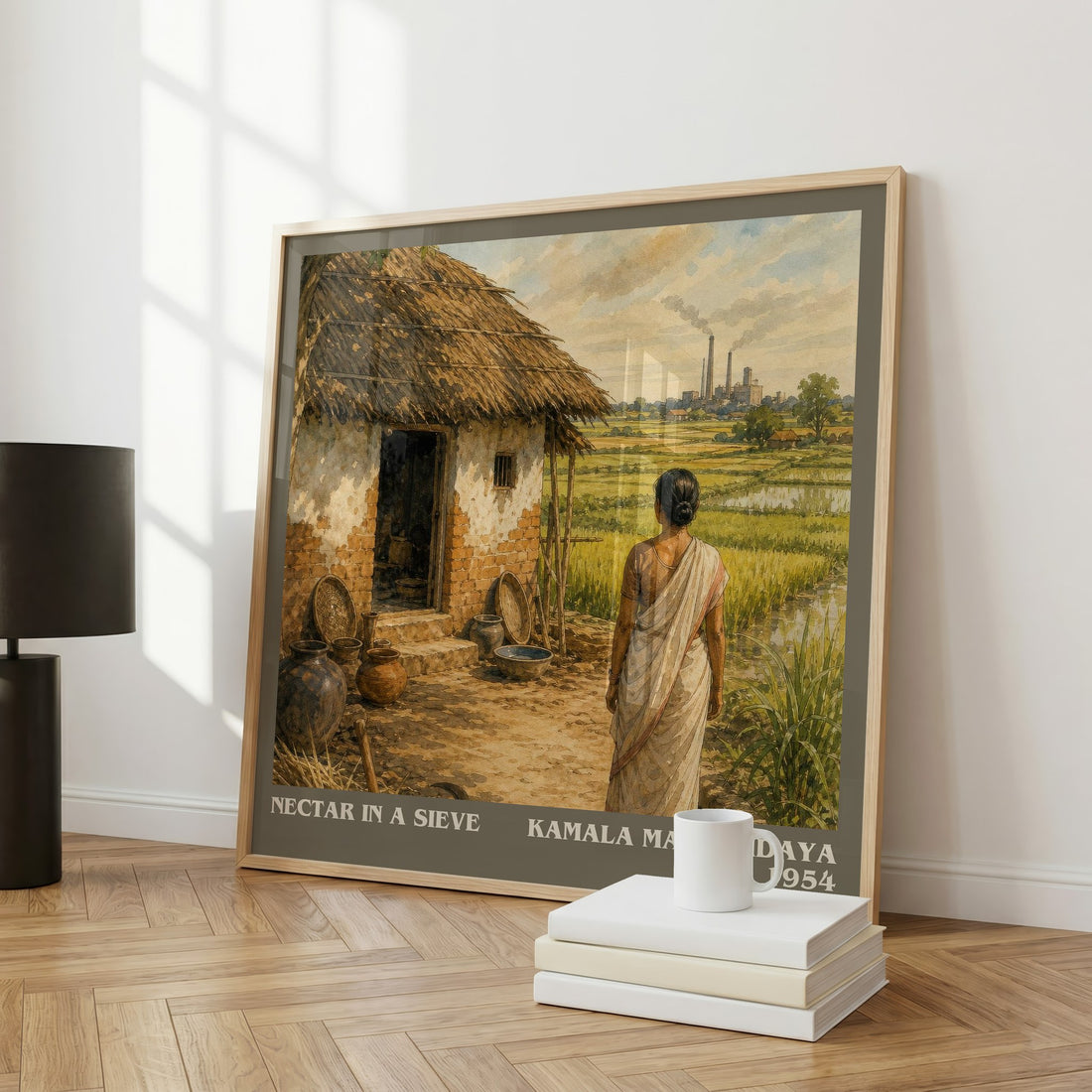 Nectar in a Sieve literary art print colour and style options – Kamala Markandaya book art