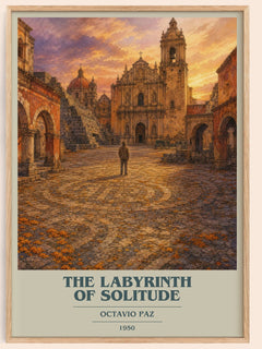 The Labyrinth of Solitude book cover book poster by Octavio Paz – framed literary art print