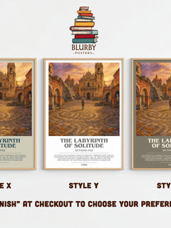The Labyrinth of Solitude bookish print framed by window – literary home decor