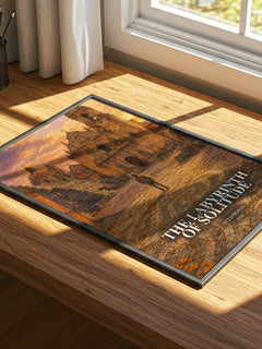 The Labyrinth of Solitude watercolour book poster framed on wall – philosophy wall art