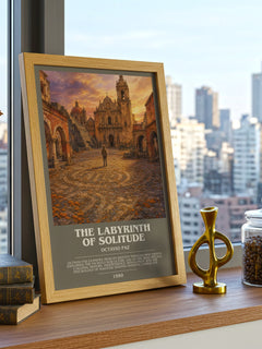 The Labyrinth of Solitude bookish poster colour and style options – Octavio Paz book art