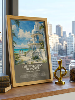 The Invention Of Morel bookish poster colour and style options – Adolfo Bioy Casares book art