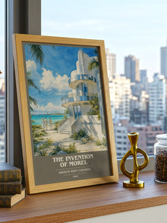 The Invention Of Morel book cover poster colour and style options – Adolfo Bioy Casares book art