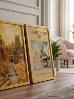 The Guide watercolour print framed by window – literary home decor