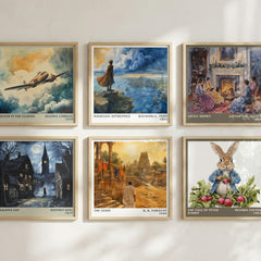 The Guide literary print in frame leaning in hallway – literary fiction wall art