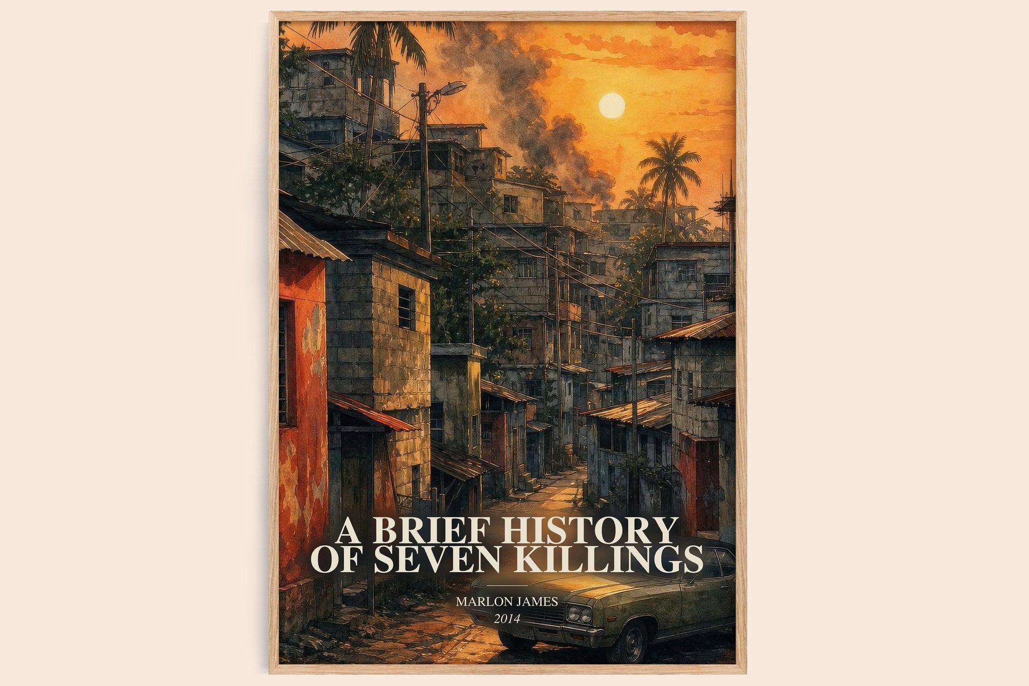 A Brief History of Seven Killings Book Watercolour Illustration by Marlon James
