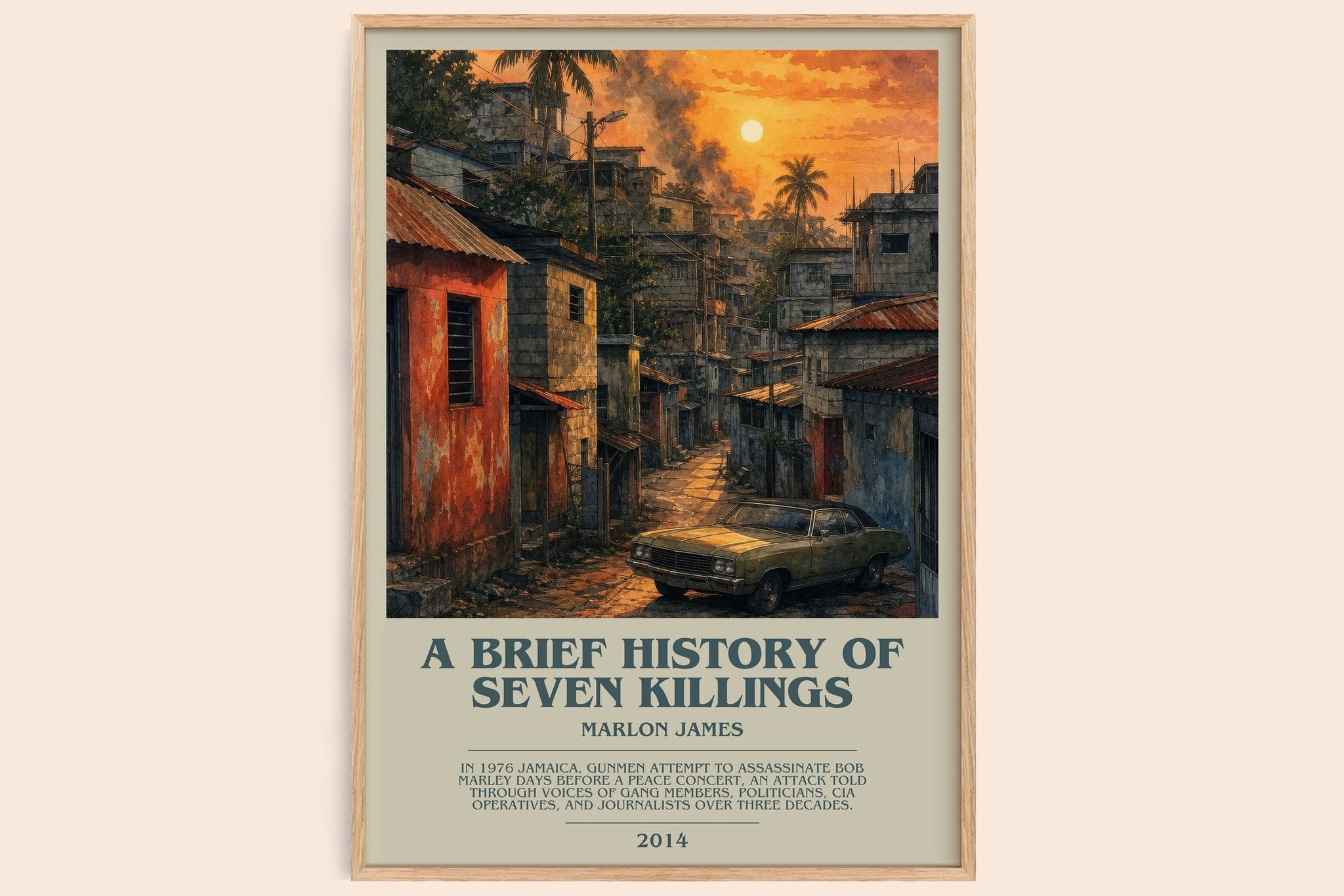 A Brief History of Seven Killings Bookish Wall Art by Marlon James